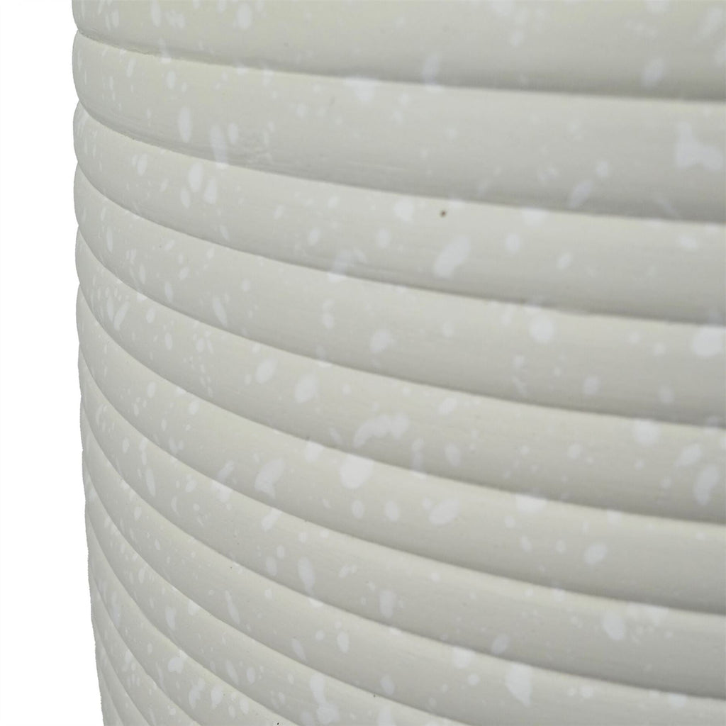 41cm x 30cm Mikos Large Ridged Composite Planter - Stone Colour