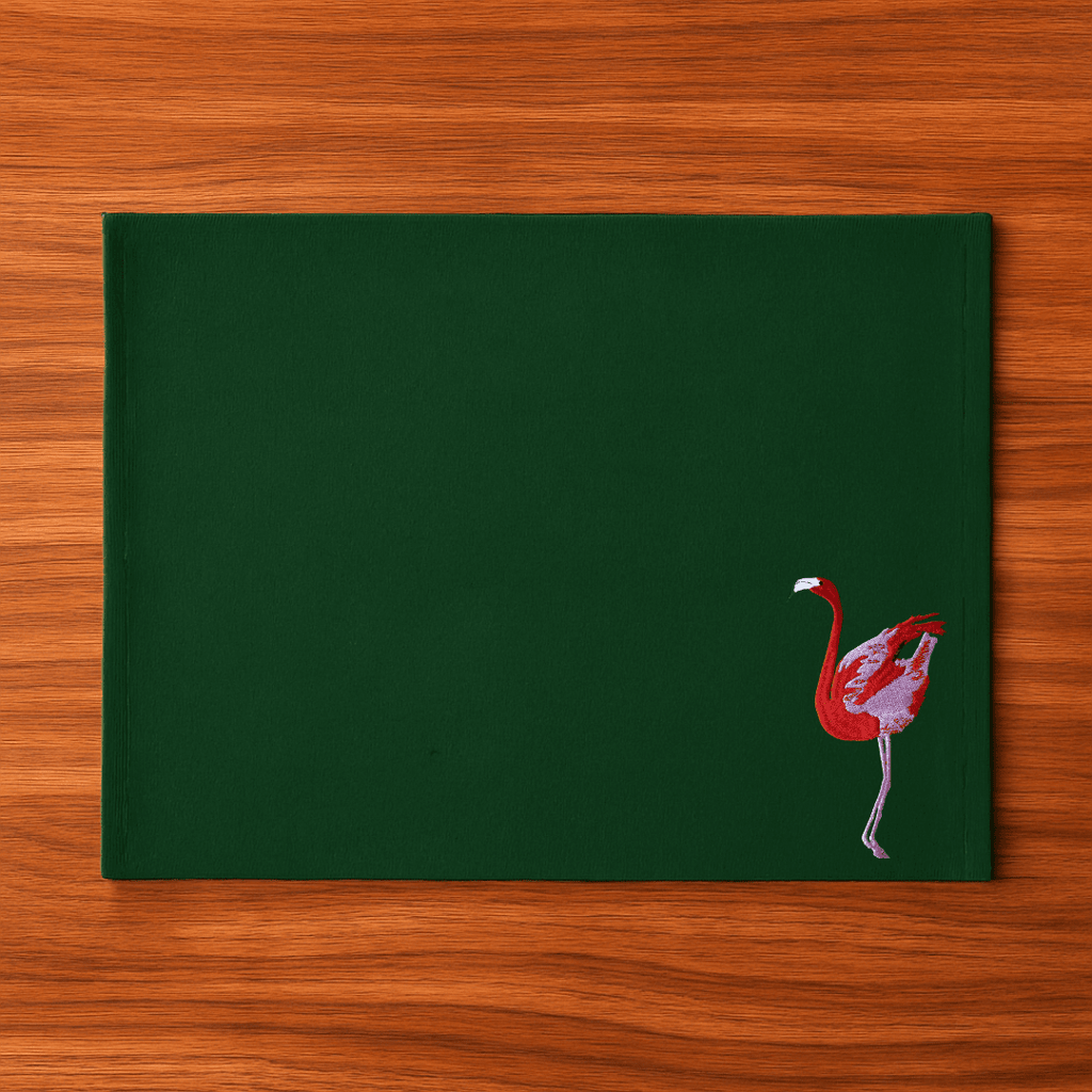 Table Mats -Flamingo Bird Embroidery