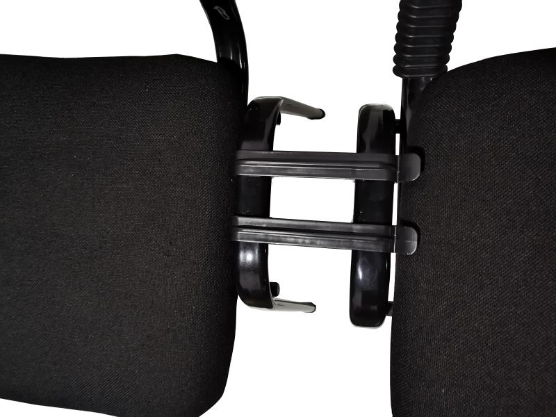 Stackable & Linkable Office Conference Visitor Community  Chairs (Set of 7-Black)