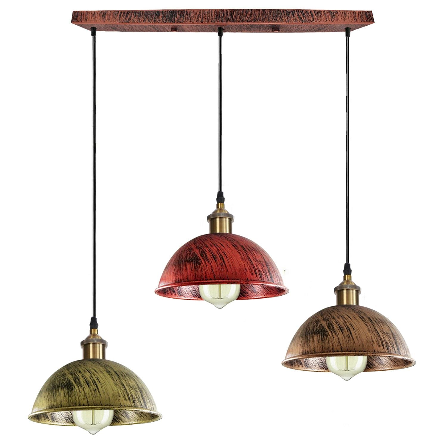 3-Heads Ceiling Pendant Cluster Light Fitting Lights E27 Socket Hanging Chandelier Light~1265