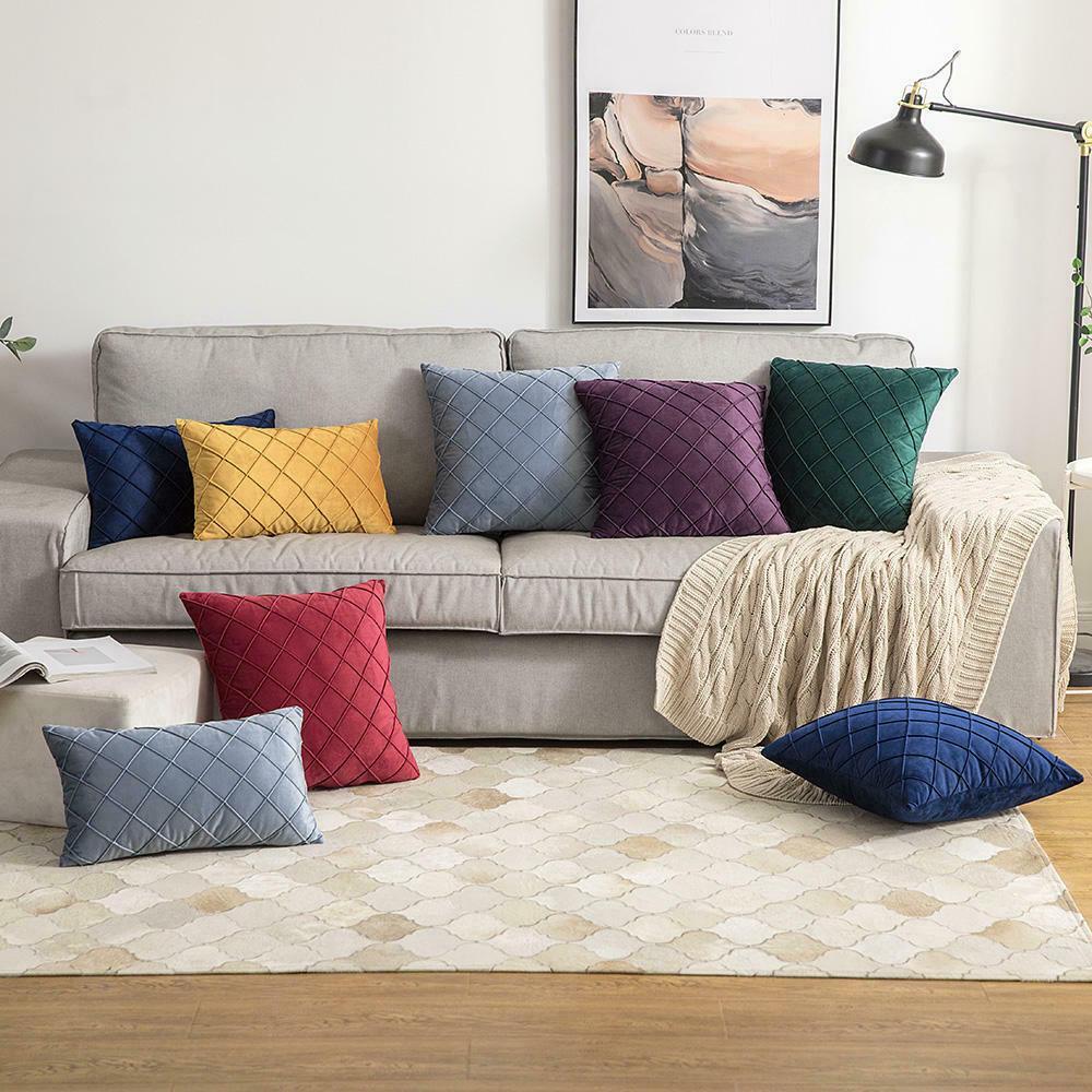 3D Pattern Velvet Cushion Covers 43x43cm (17 X 17 ")
