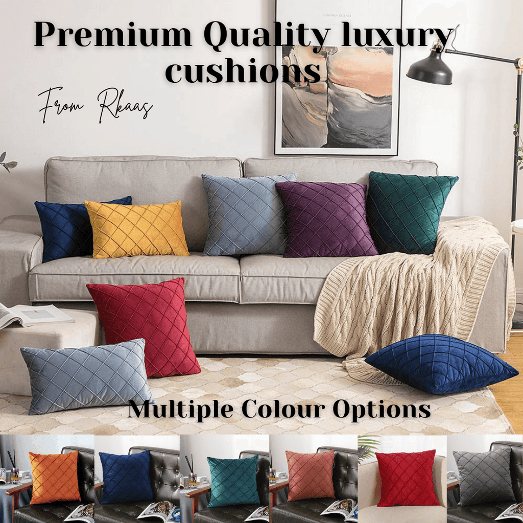 3D Pattern Velvet Cushion Covers 43x43cm (17 X 17 ")