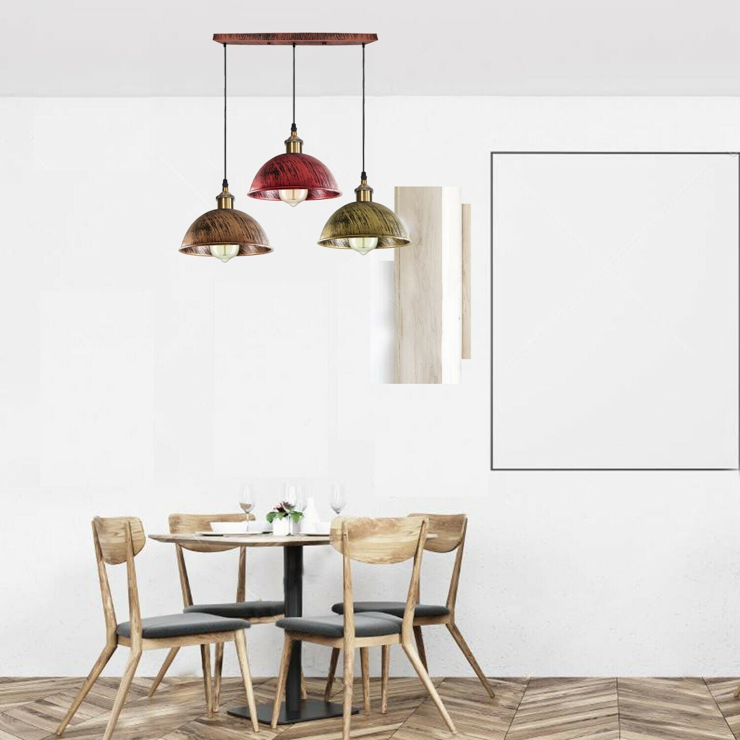 3-Heads Ceiling Pendant Cluster Light Fitting Lights E27 Socket Hanging Chandelier Light~1265