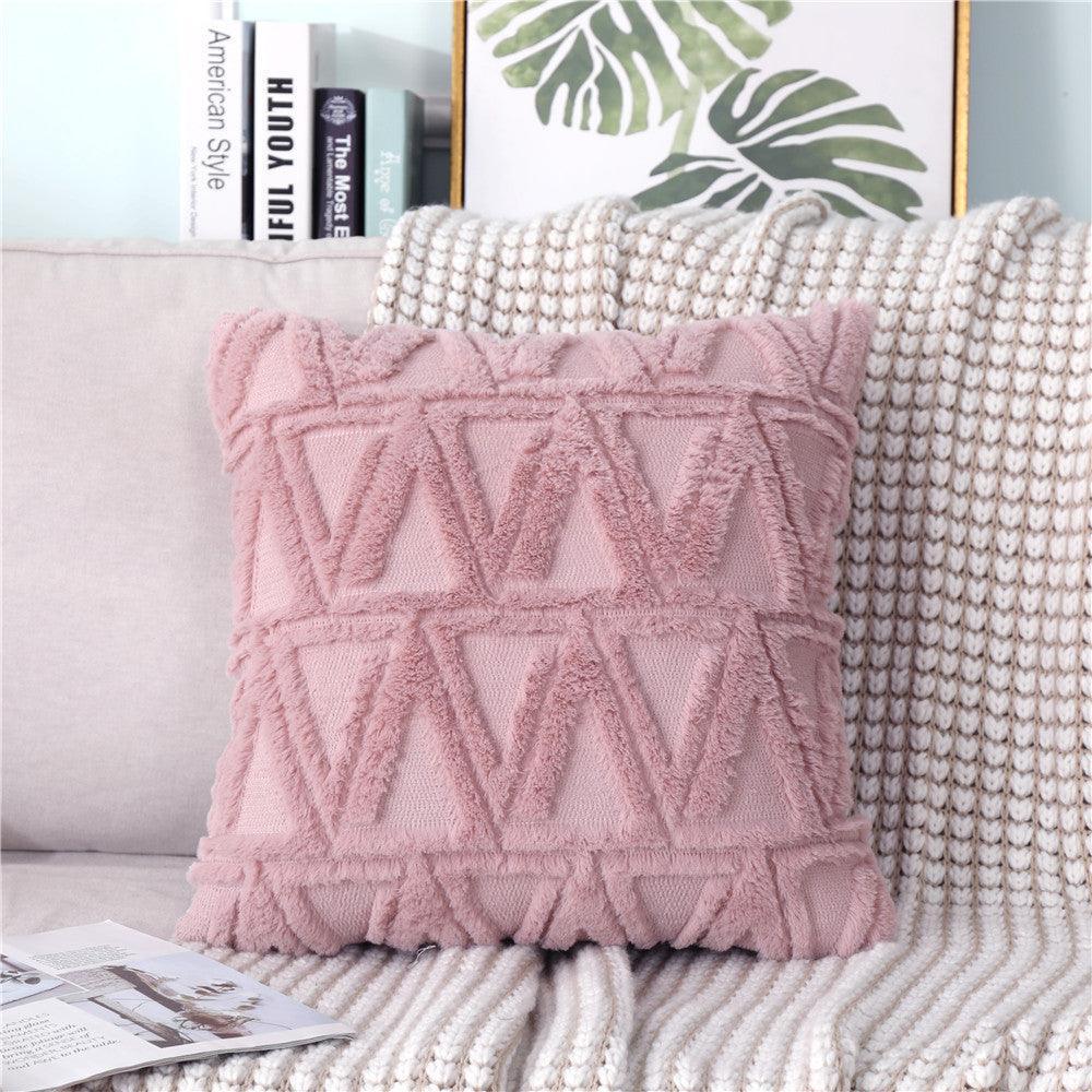 Super Soft Fluffy Plush Cushion Cover 18x18"-10