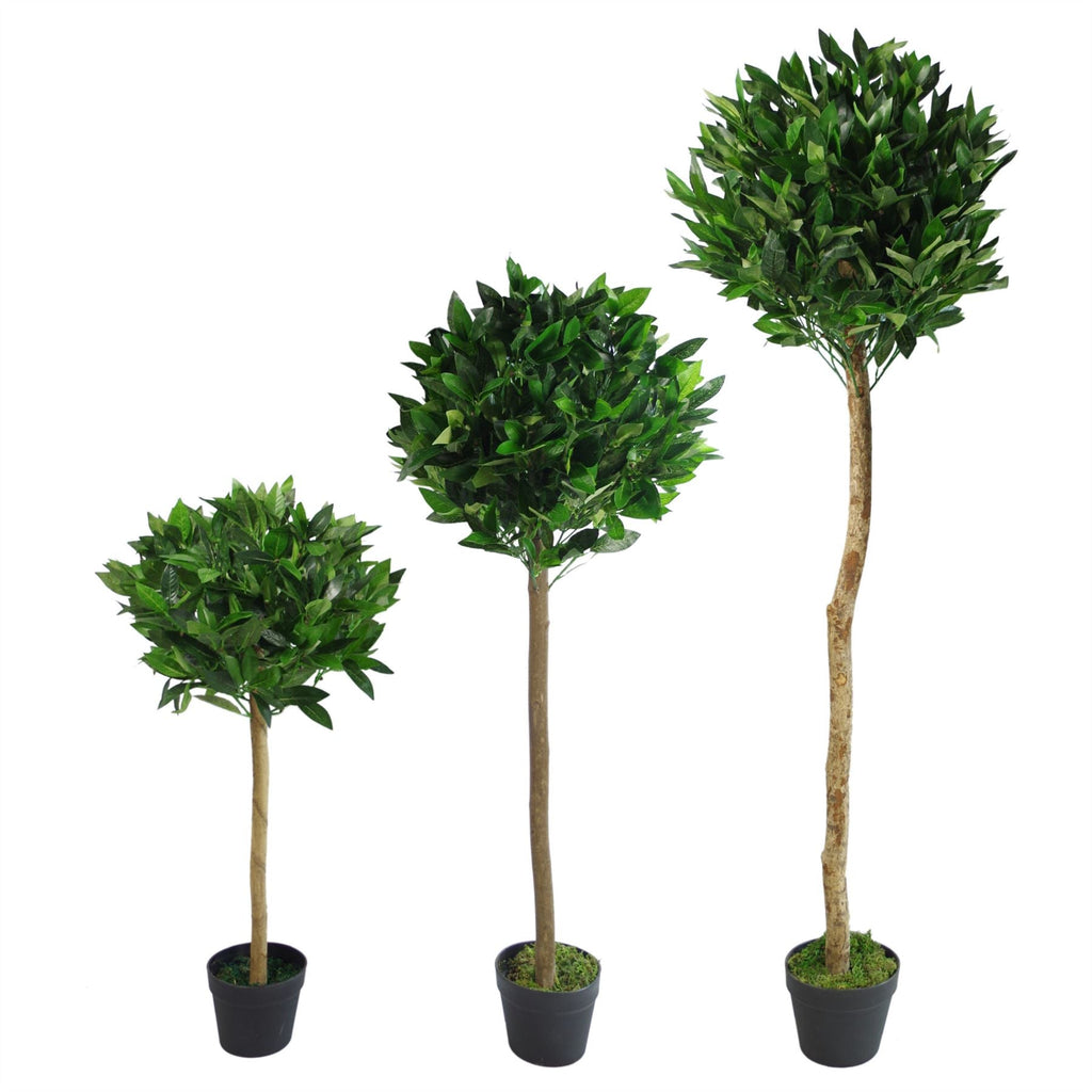 Pair Artificial Bay Topiary Trees PAIR 120cm Trunk