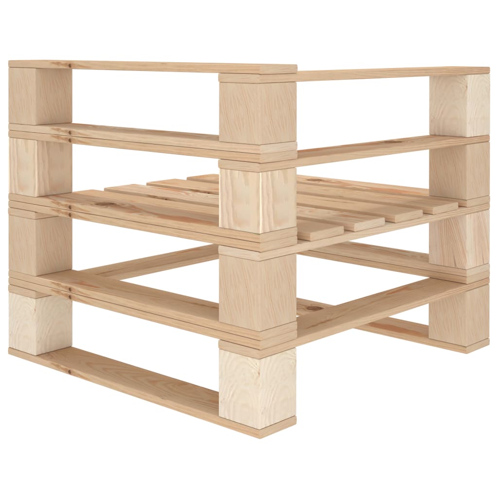 NNEVL Garden Pallet Sofa 2-Seater Wood