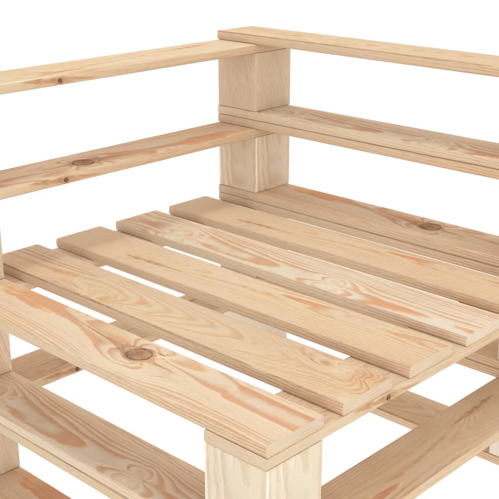 NNEVL Garden Pallet Sofa 2-Seater Wood