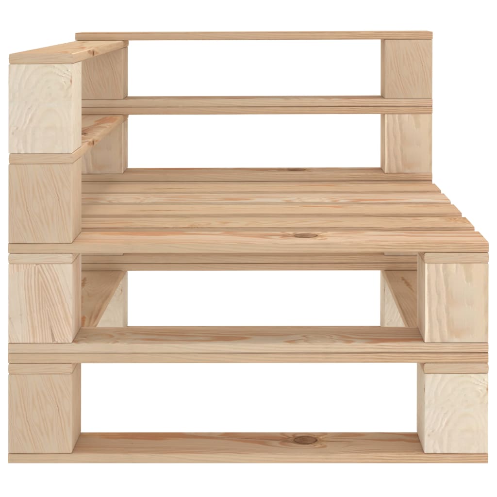 NNEVL Garden Pallet Sofa 3-Seater Wood