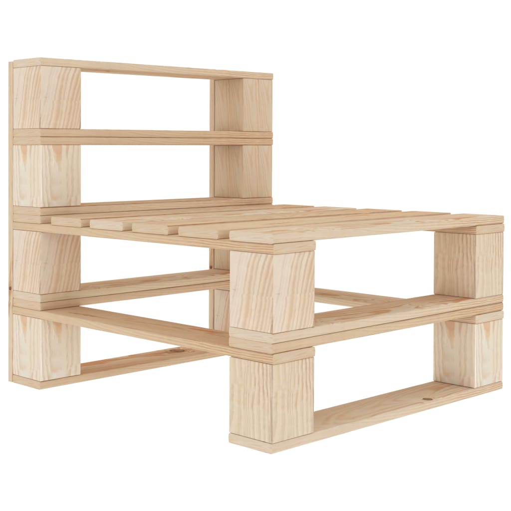 NNEVL Garden Pallet Sofa 3-Seater Wood