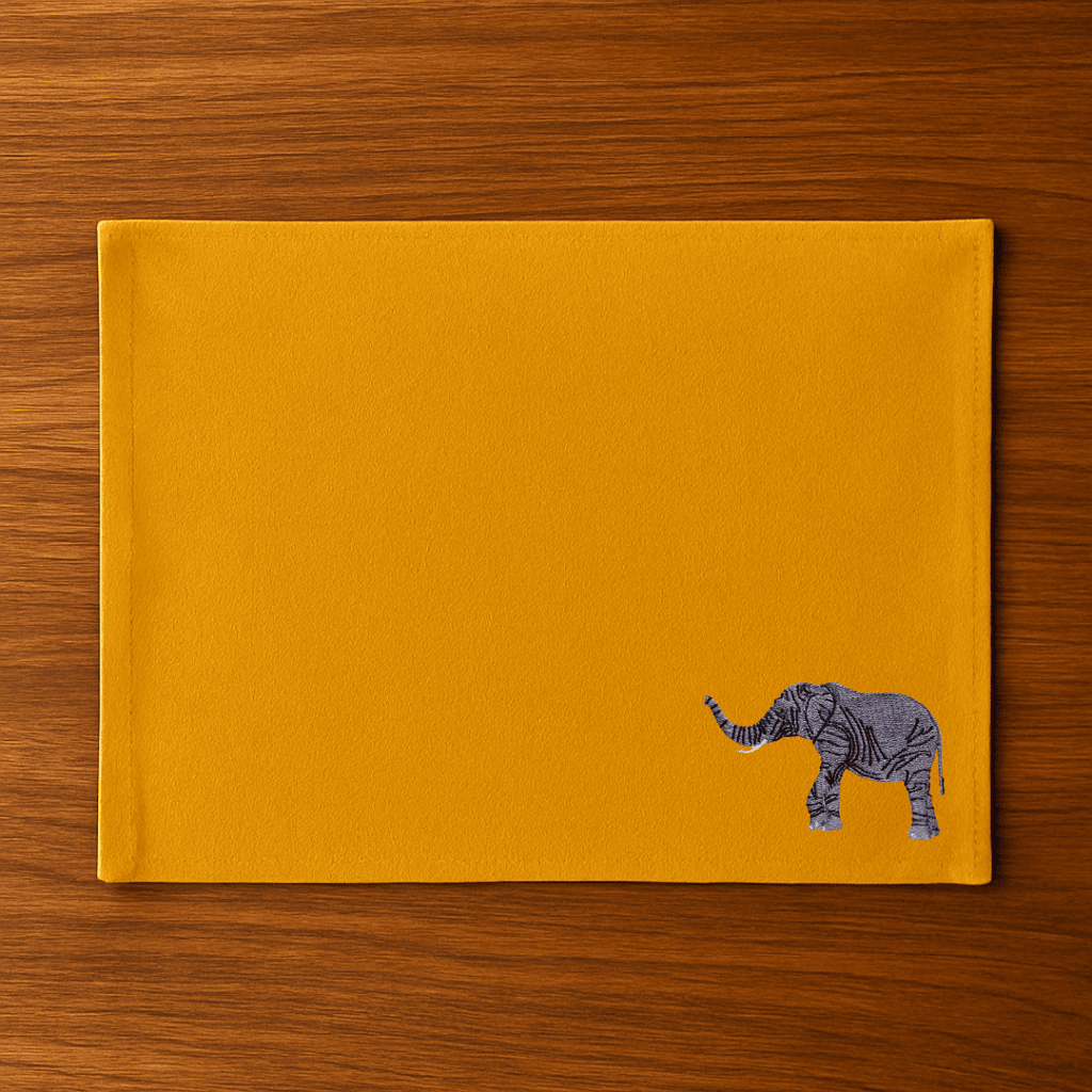 Table Mats - Elephant Embroidery-5