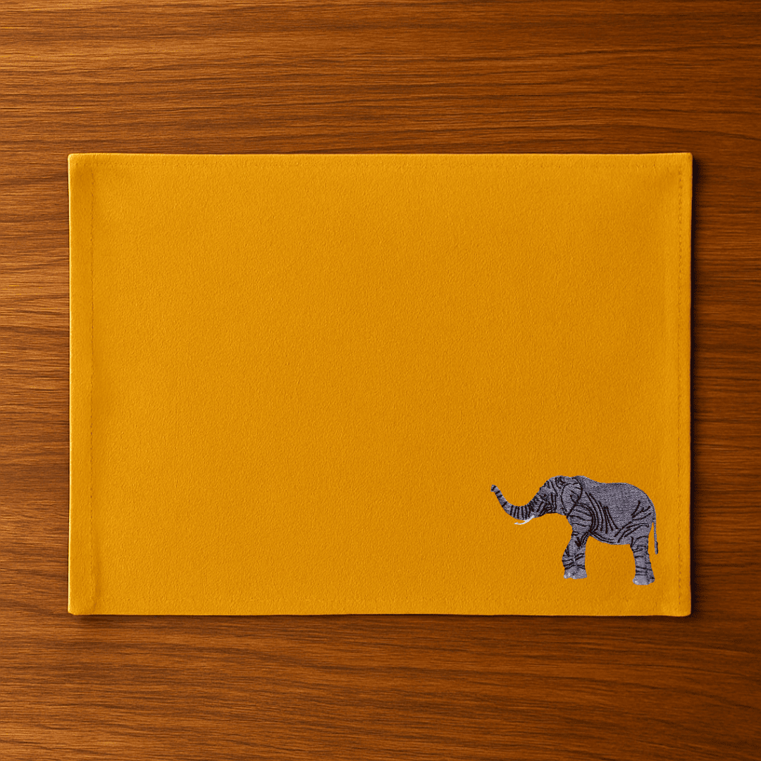 Table Mats - Elephant Embroidery-5