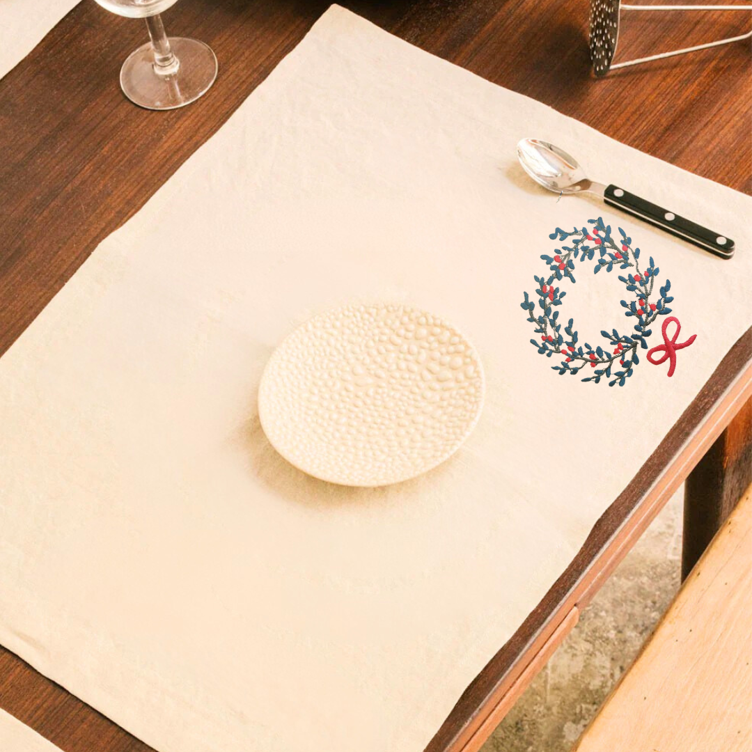 Table Mats - Wreath Motif