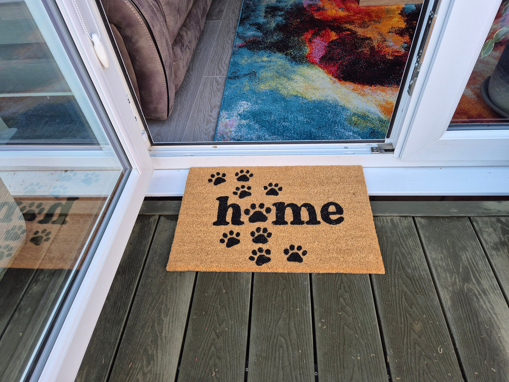 Coir Doormat, 60cm x 40cm - 'Home' (Paws)-3