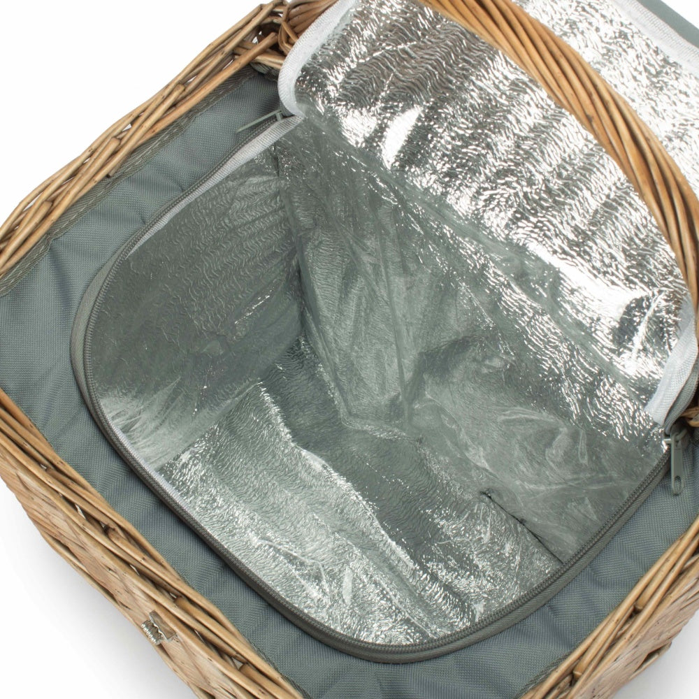 2 Person Chiller Wicker Beach Picnic Basket