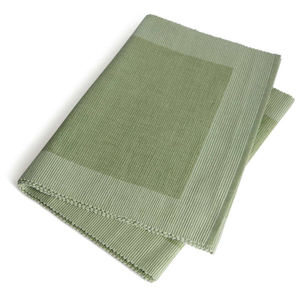 Luxury Table Runner Green - Organic Cotton & Handmade
