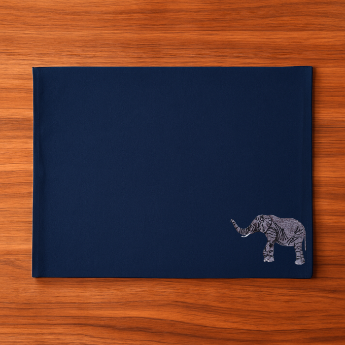Table Mats - Elephant Embroidery-1