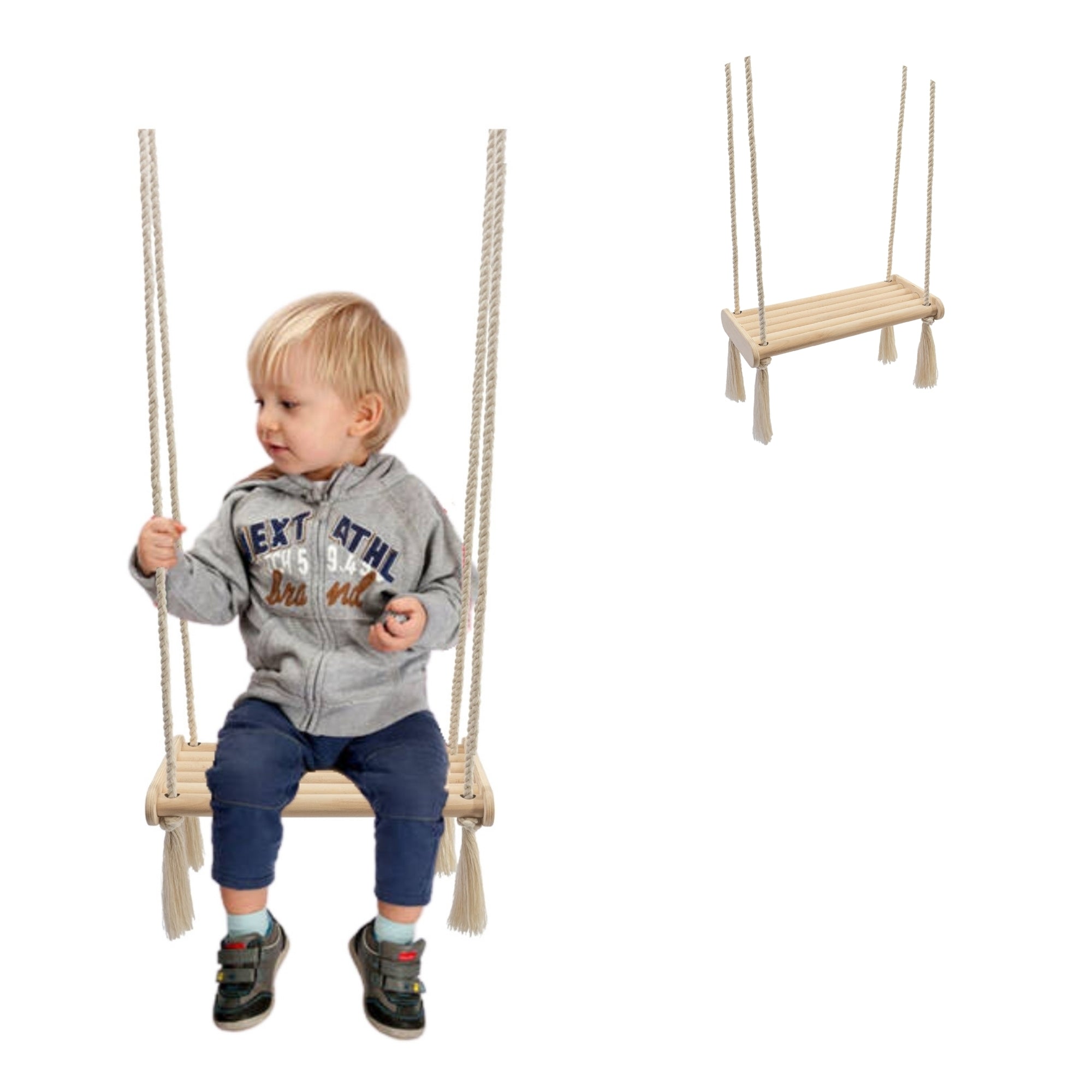 MAMOI® wooden baby swing | wooden swing | wooden swing board | baby swing for at home | indoor swing | 100% ECO | made in the EU.
