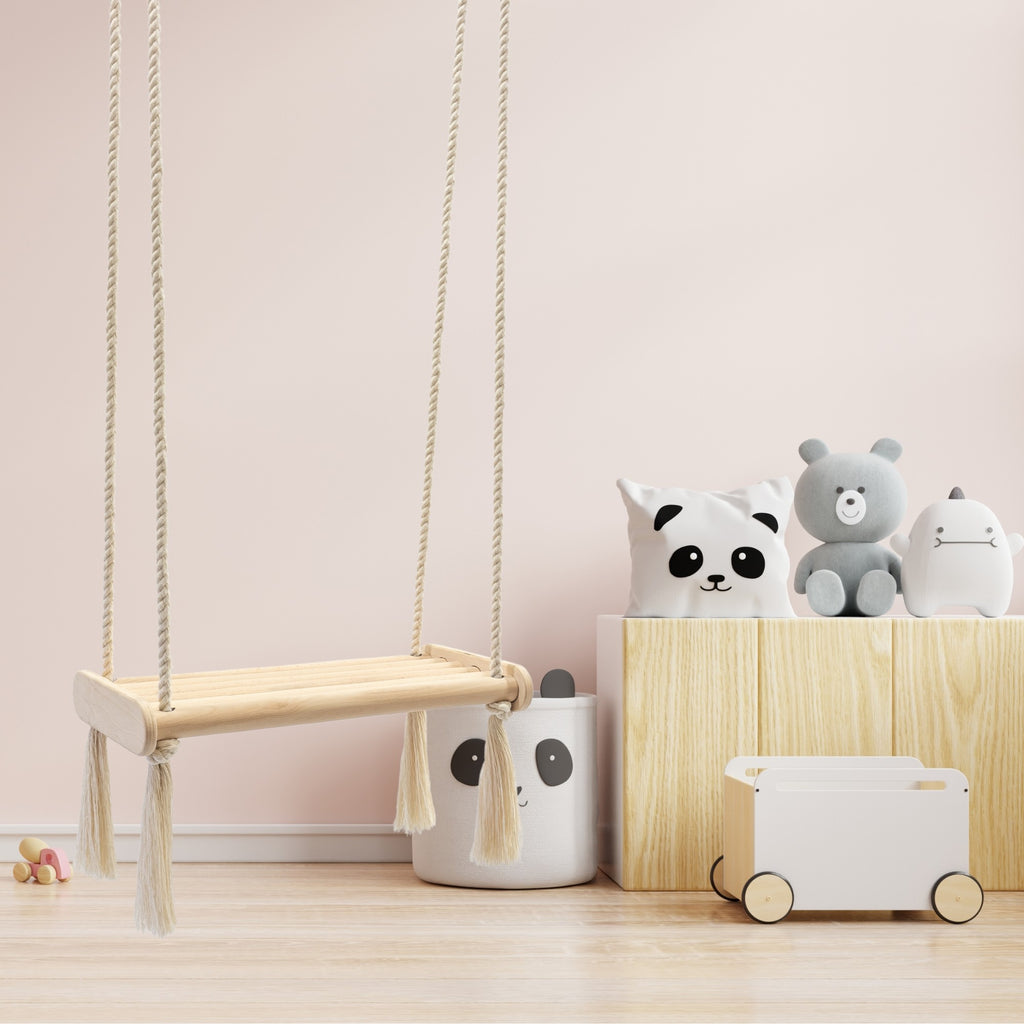 MAMOI® wooden baby swing | wooden swing | wooden swing board | baby swing for at home | indoor swing | 100% ECO | made in the EU.