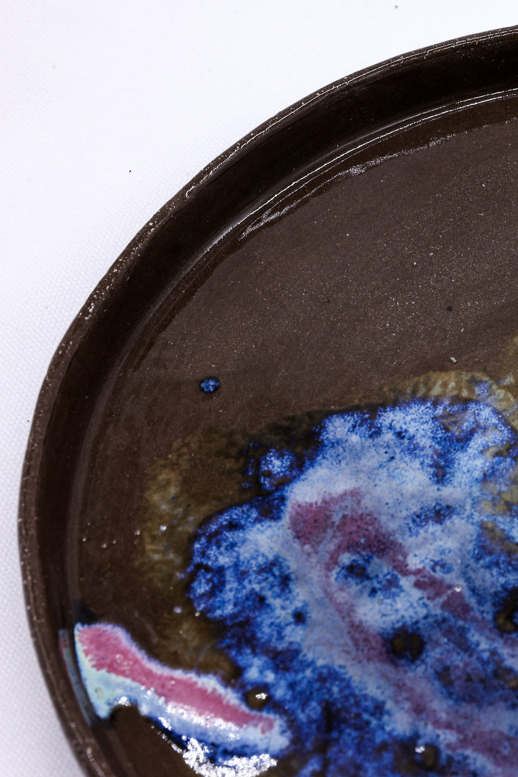 27 cm Nebula Smoked Grey Large Stoneware Handmade Ceramic Dinner Plate