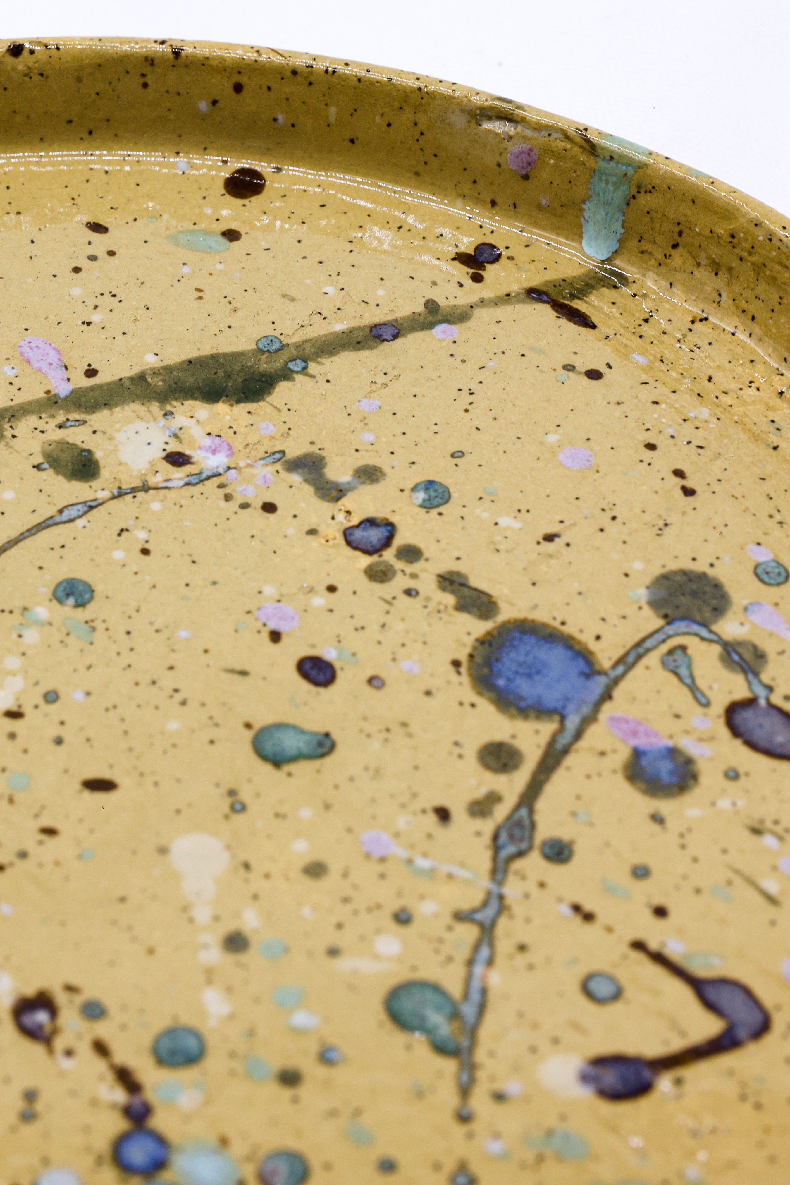 23 cm Oliva Stoneware Handmade Ceramic Dinner Plate