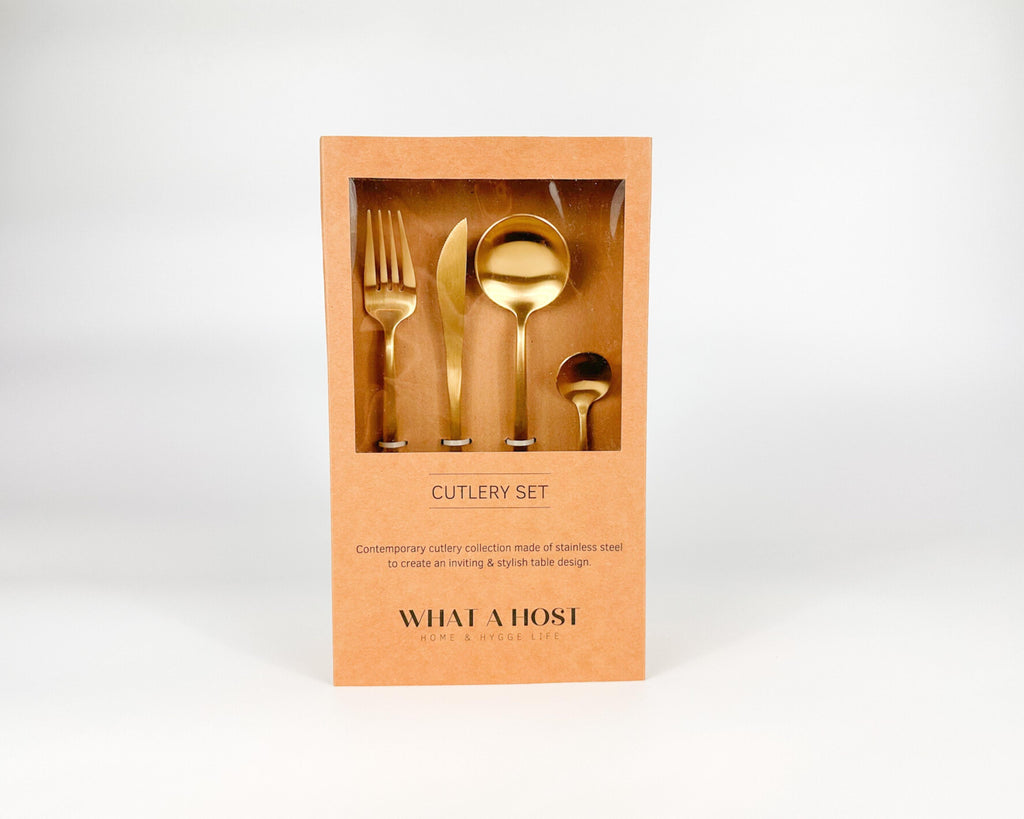 London Gold Stainless Steel Cutlery Sets x16/24 pieces