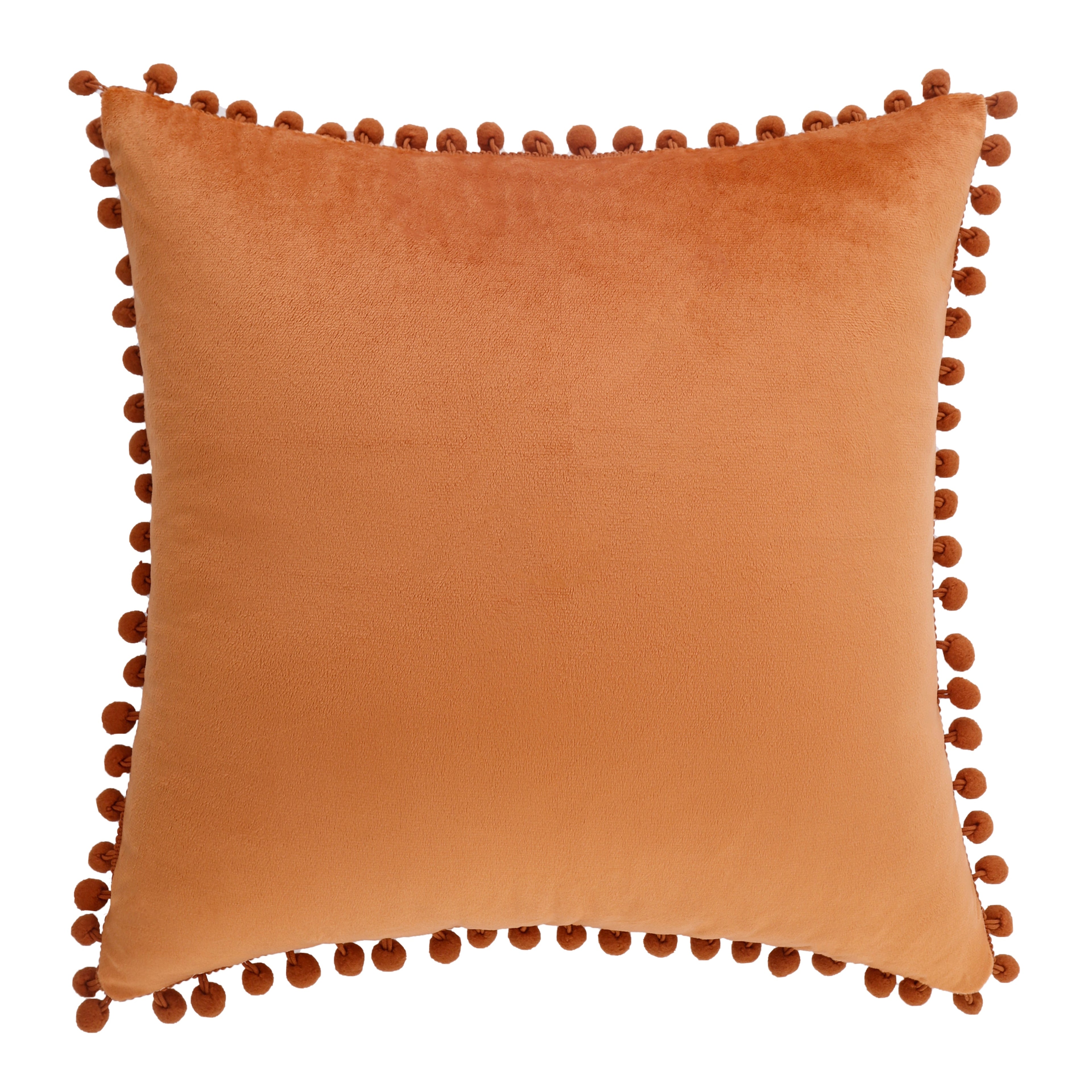 Tassel Velvet Cushion Covers With Pom Pom 18 X 18" (45 Cm)