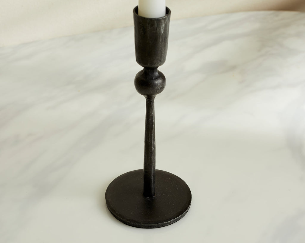 Aruma Iron Black Candle Holder