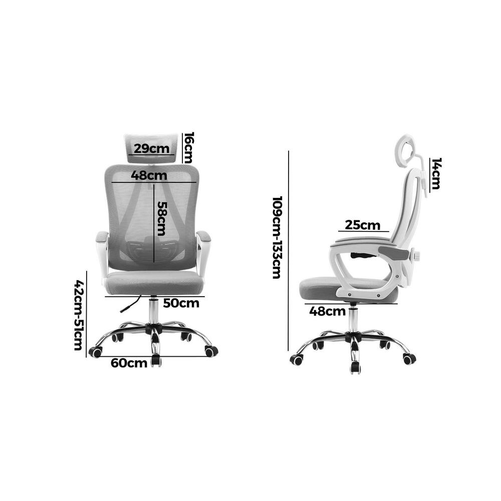NNEED Ergonomic Office Chair Lumbar Support White