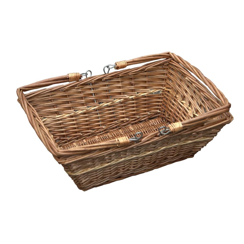 Rectangular Market Wicker Shopping Basket