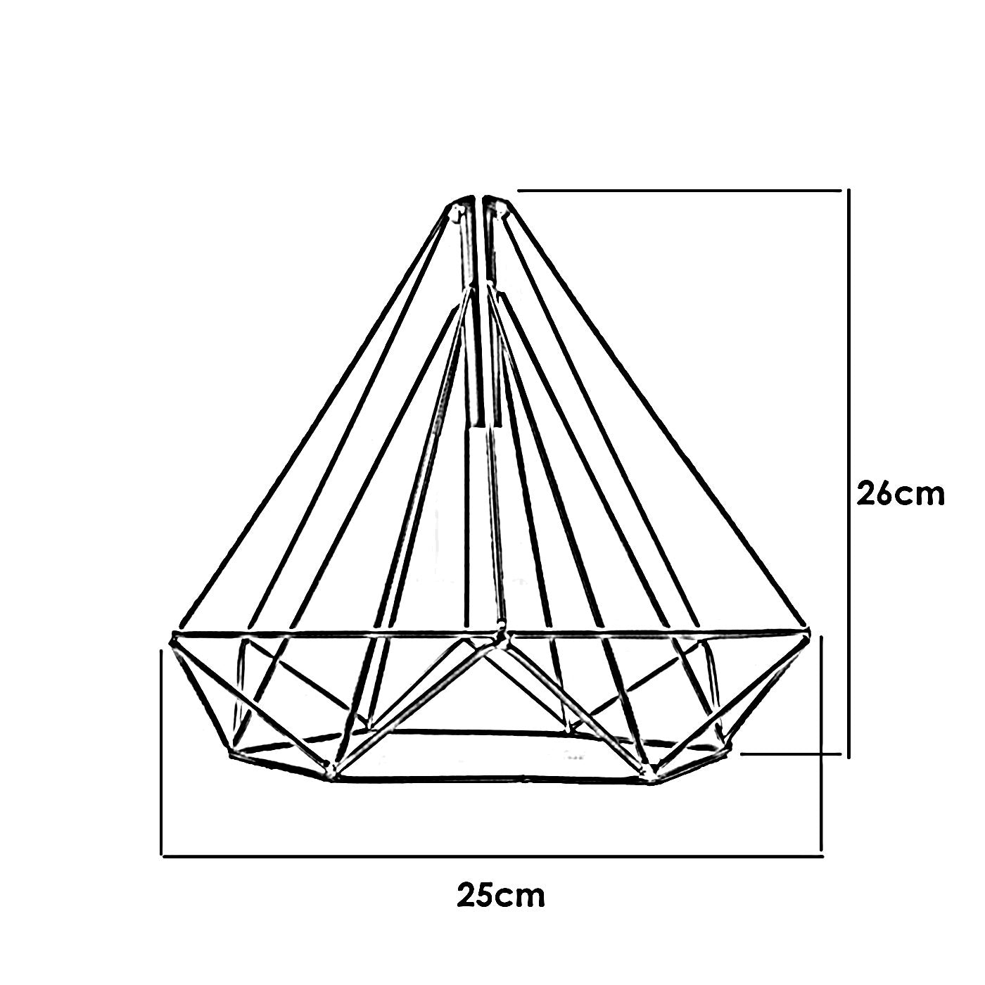 Blue Diamond Wire Cage Pendant Light Fixture E27 Ceiling Lamp Shade~1991
