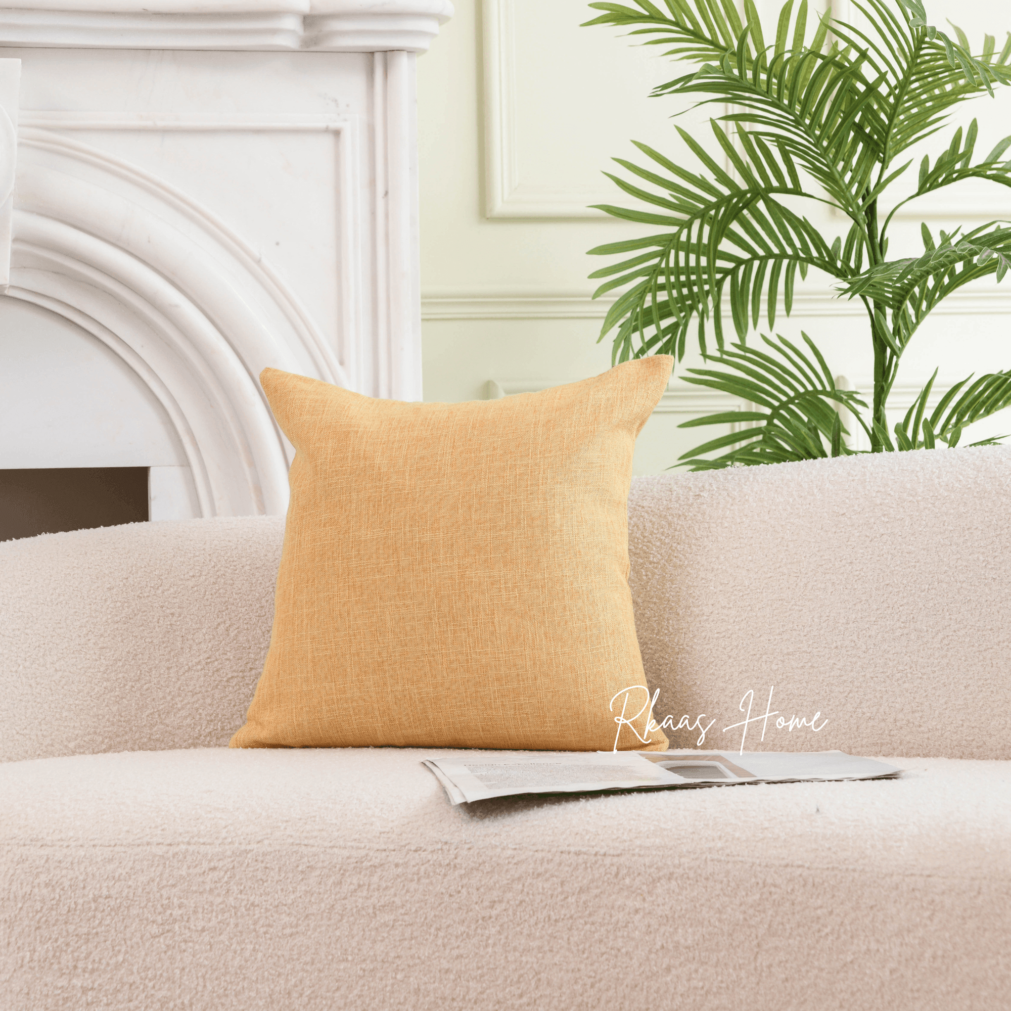 Linen Cushion Covers Home Hotel Sofa 45X45CM - 6 Colours-5