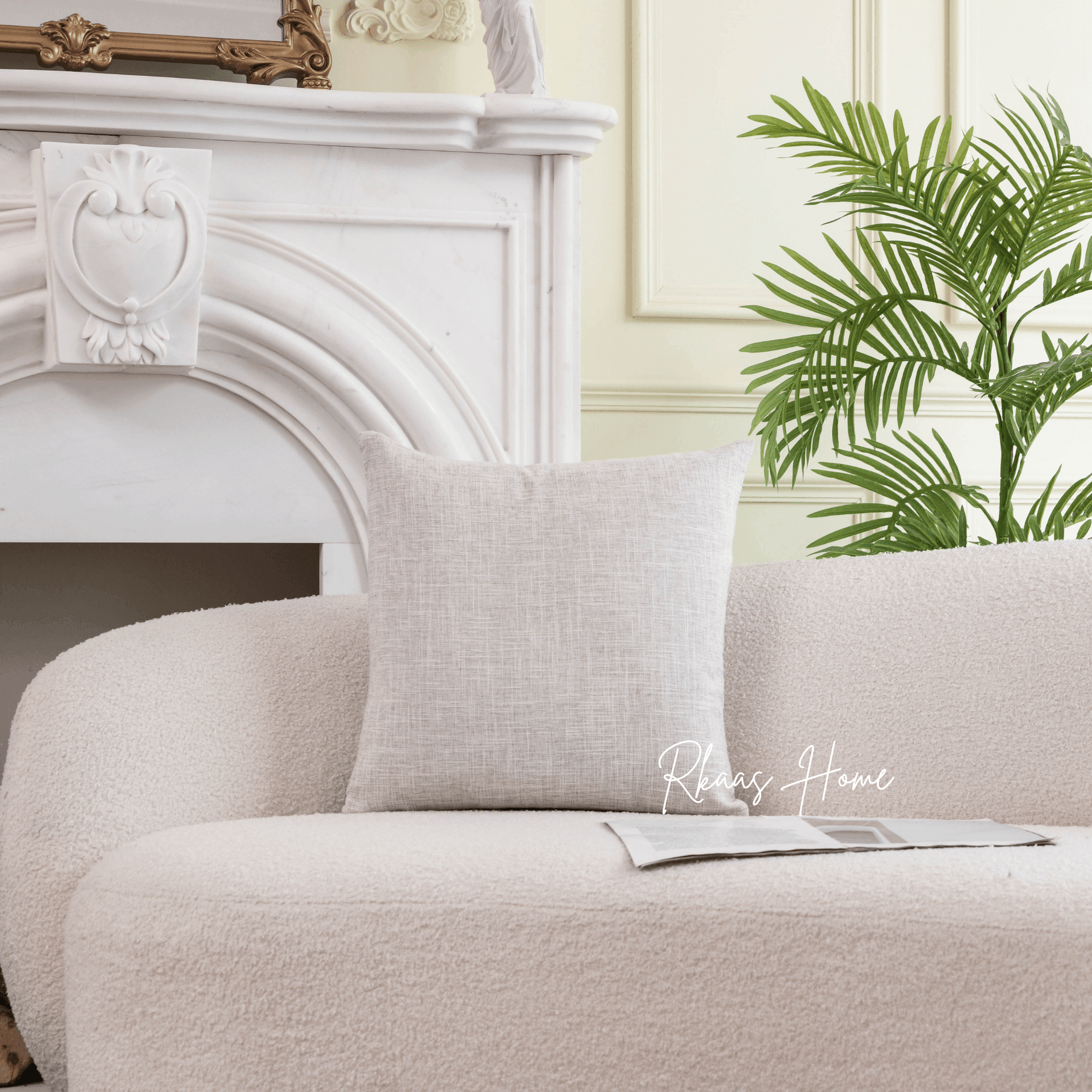 Linen Cushion Covers Home Hotel Sofa 45X45CM - 6 Colours-1