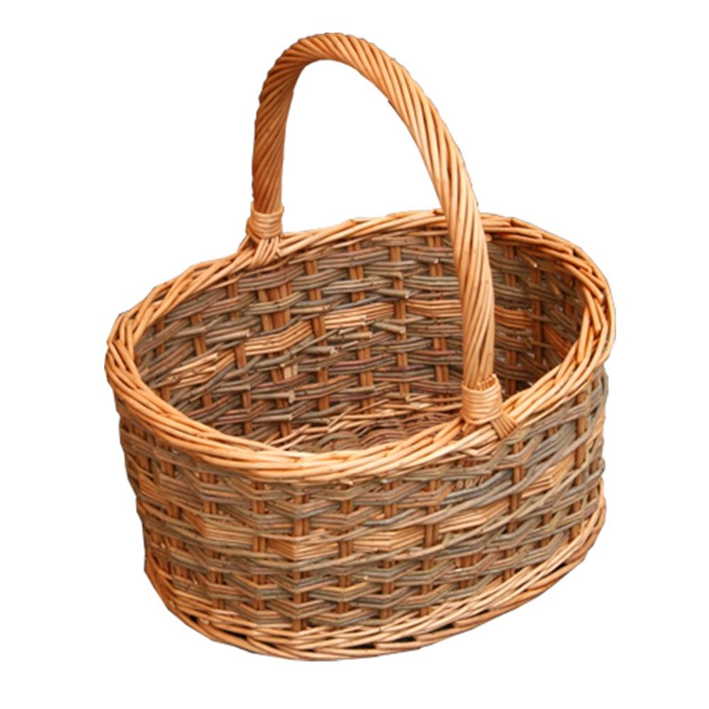 Yorkshire Oval Wicker Shopping Basket