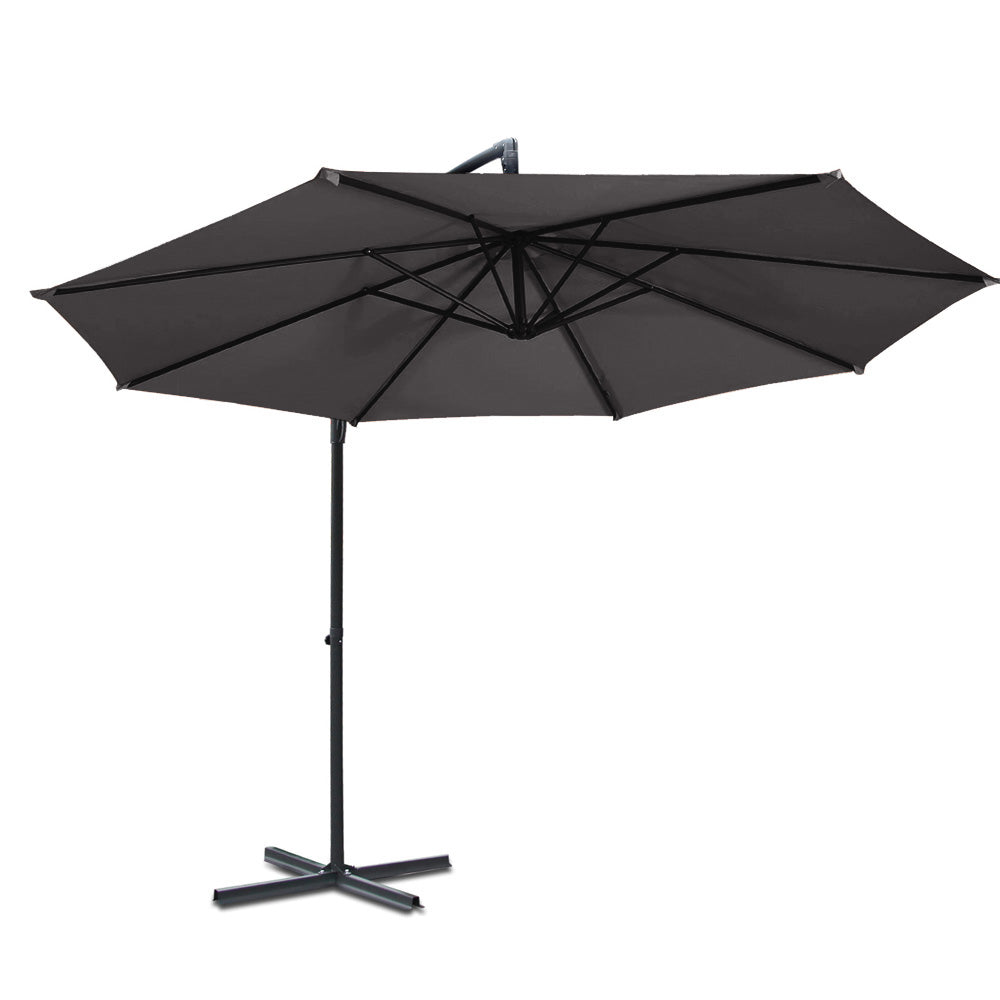 NNEDSZ 3M Outdoor Furniture Garden Umbrella Charcoal