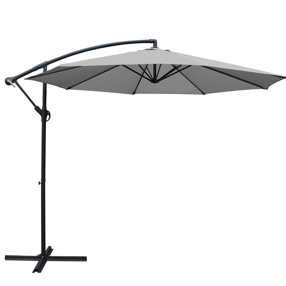NNEDSZ 3M Outdoor Furniture Garden Umbrella Grey