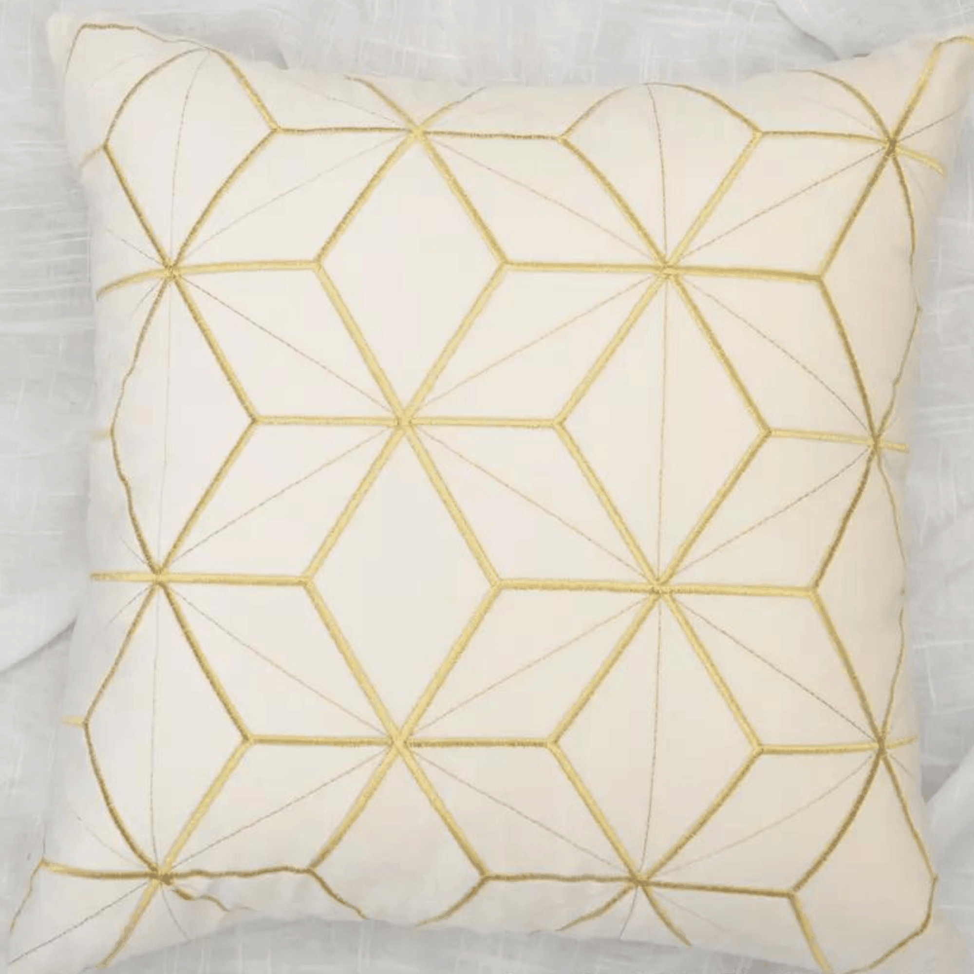 Gold Plaid Velvet Cushion Cover (18x18" - 45x45 cm)-8