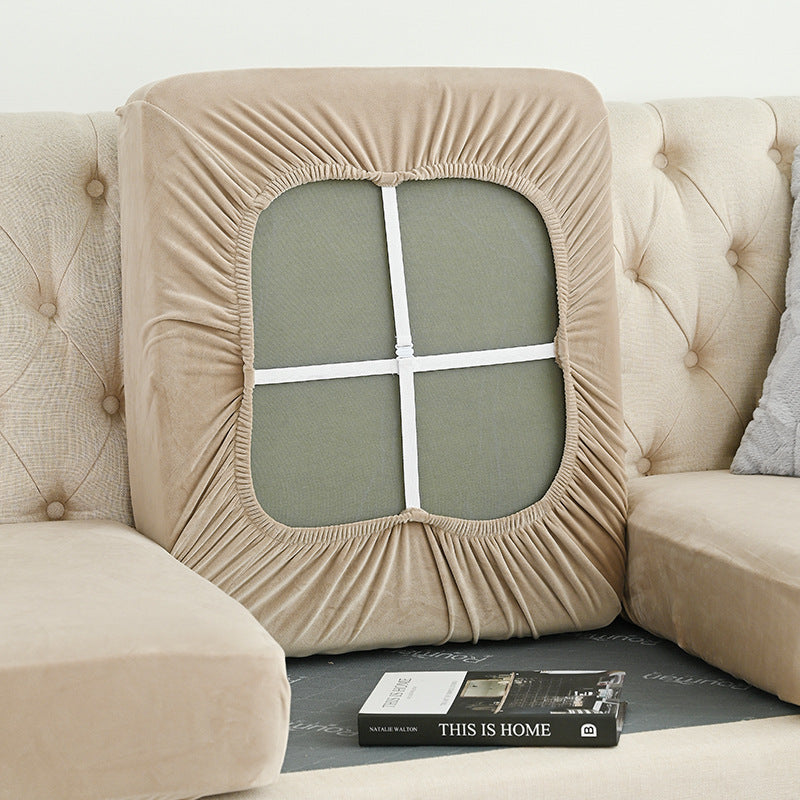 NNEDSZ 2 Pcs Navy Blue Elegant Polyester Sofa Cover - Full Protection Against Cat Scratches & Wear