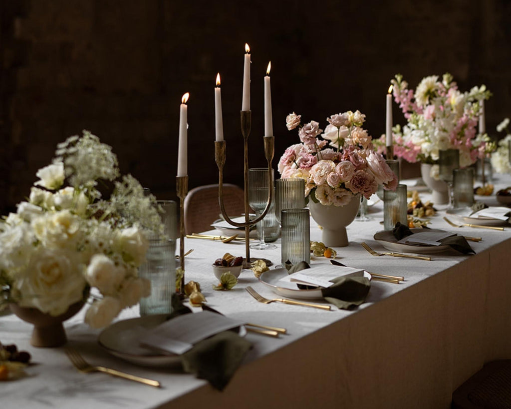 Camille Rustic Iron Trident Candelabra