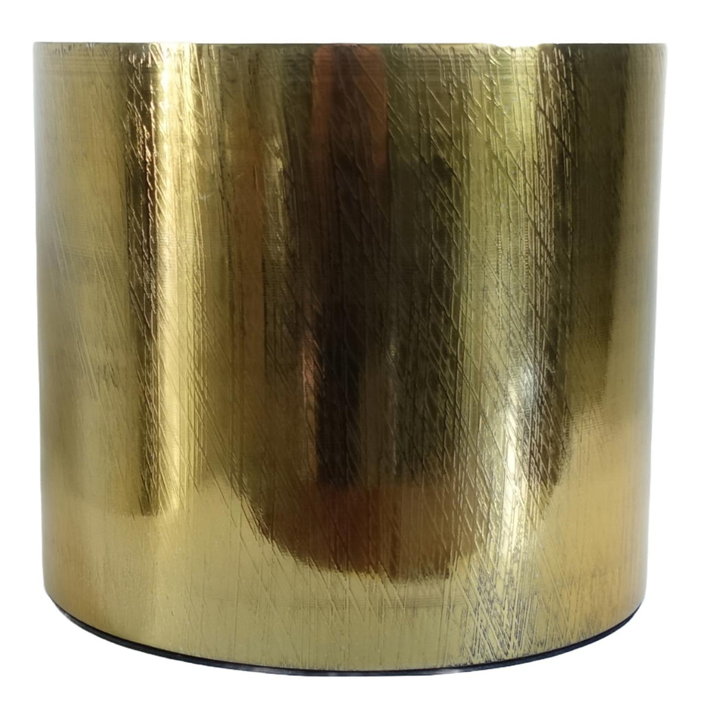 18cm Gold Etched Metal Planter by Leaf