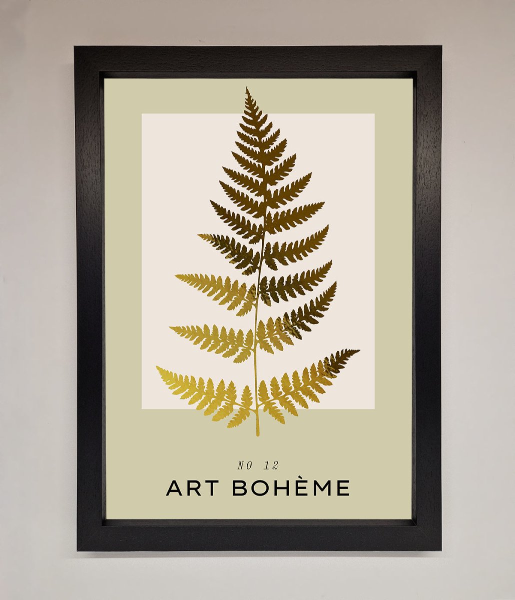 Art Boheme Leaf Foil Print