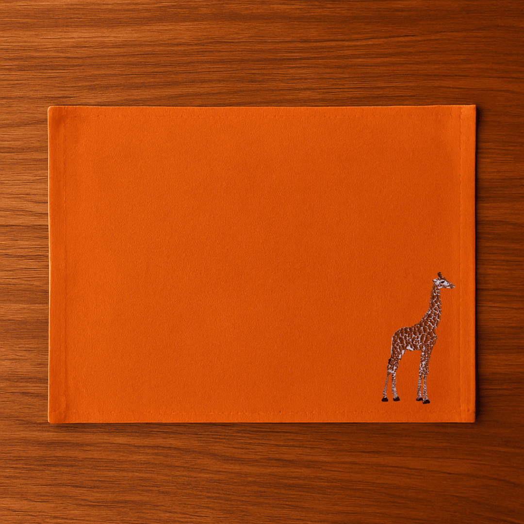Table Mats - Giraffe Embroidery