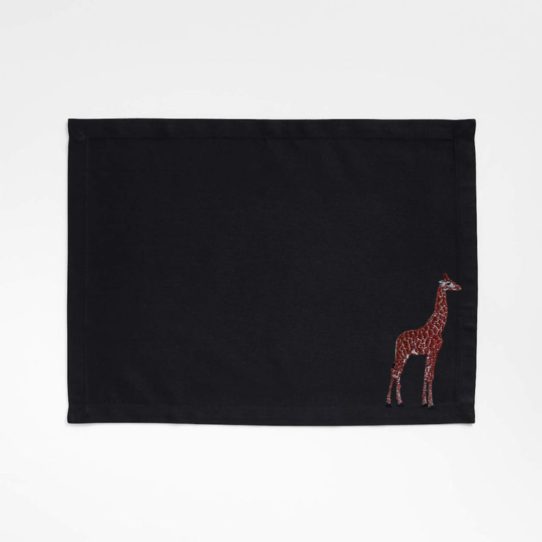 Table Mats - Giraffe Embroidery