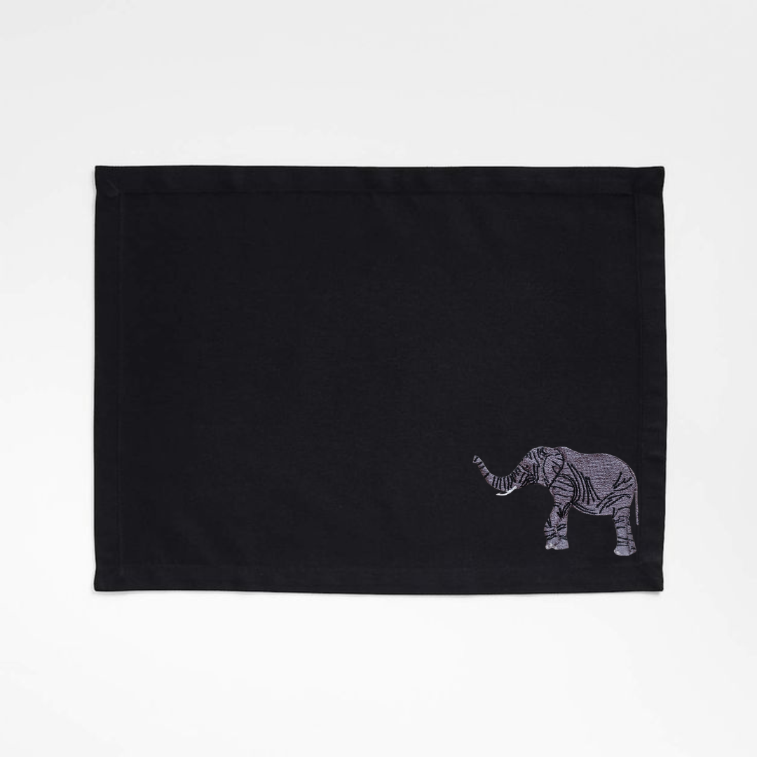Table Mats - Elephant Embroidery-6