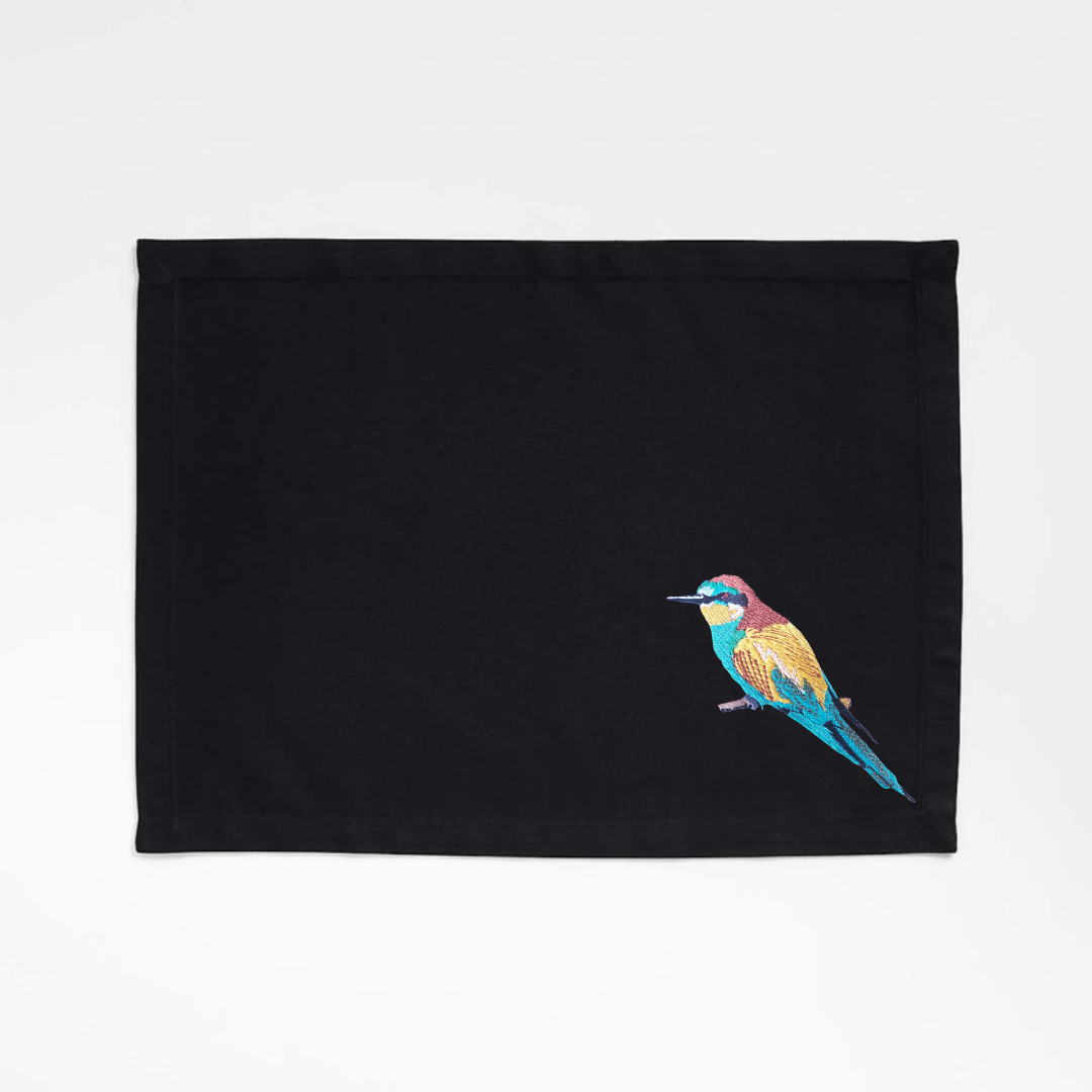 Table Mats - Bee Eater Embroidery