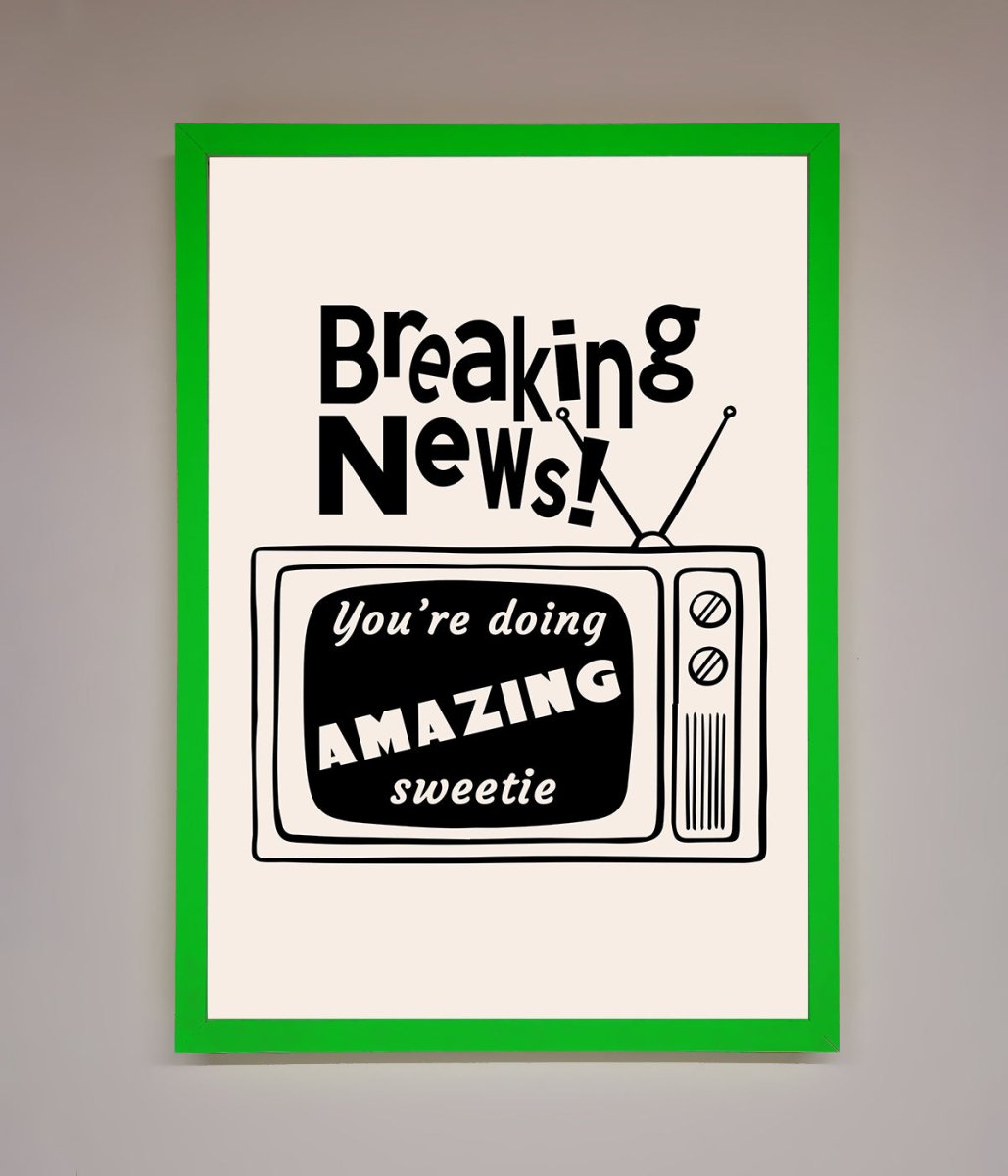 Breaking News Framed Poster