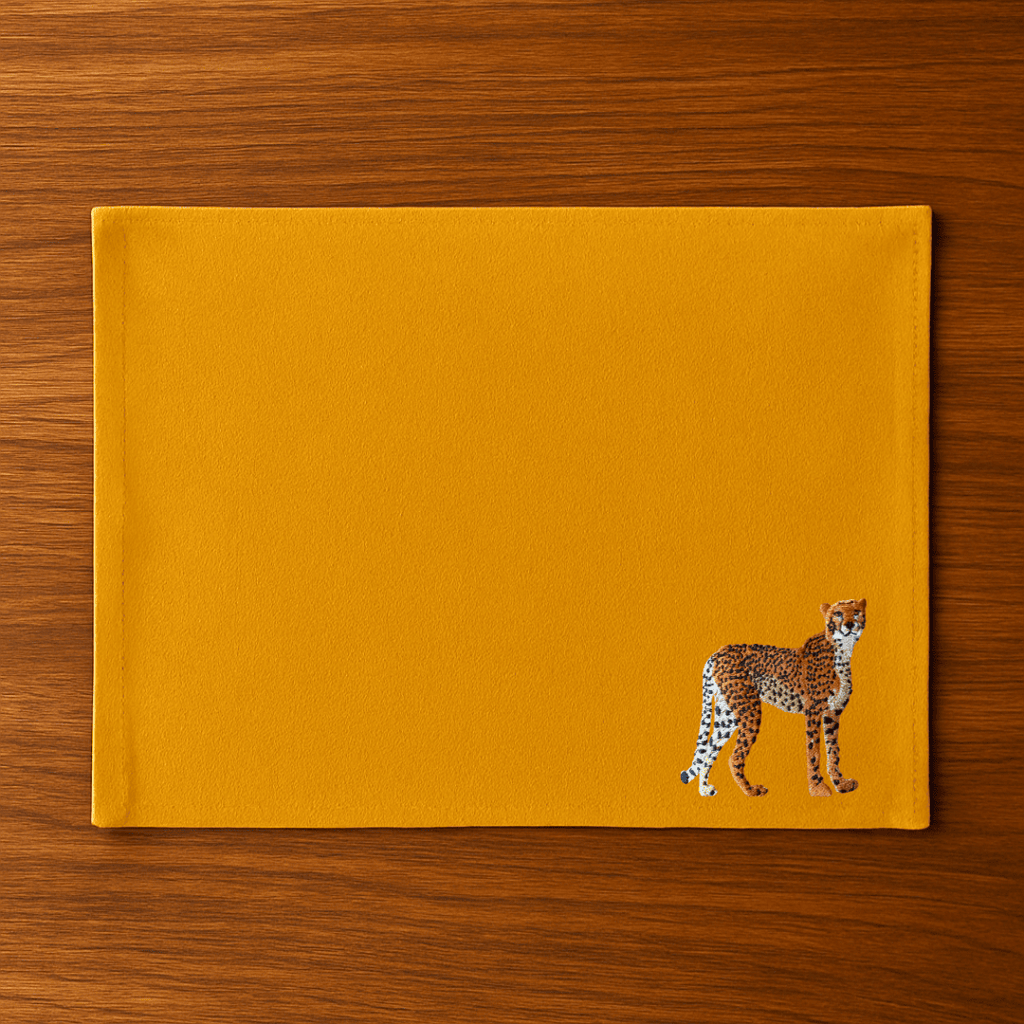 Table Mats - Cheetah Embroidery