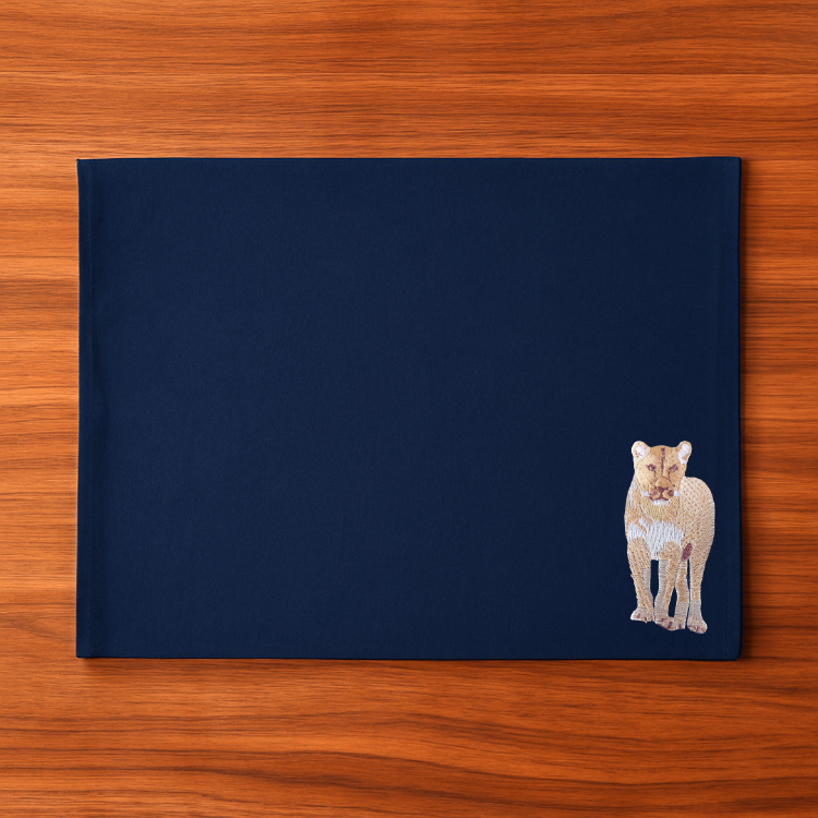 Table Mats - Lion Embroidery