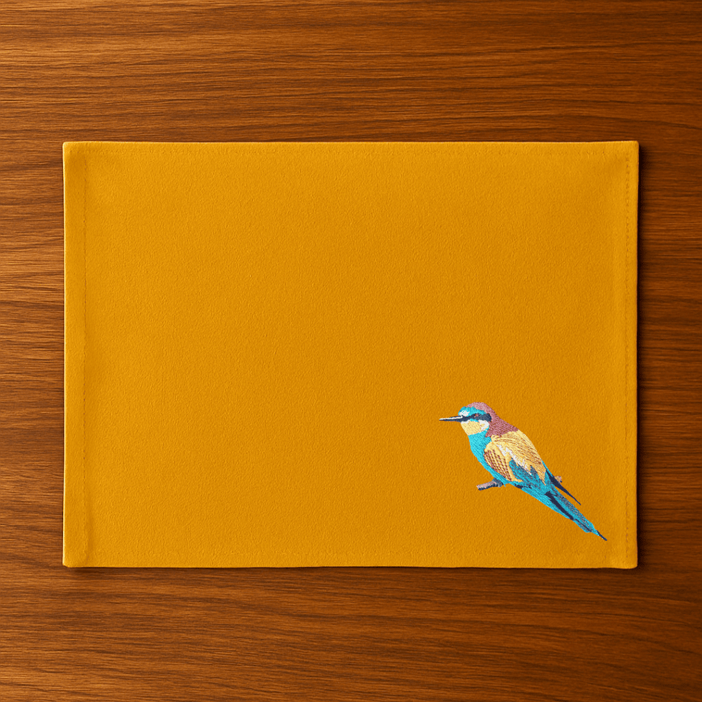 Table Mats - Bee Eater Embroidery