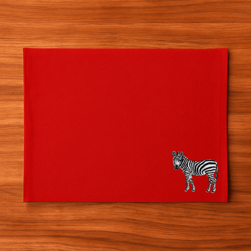 Table Mats - Zebra Embroidery