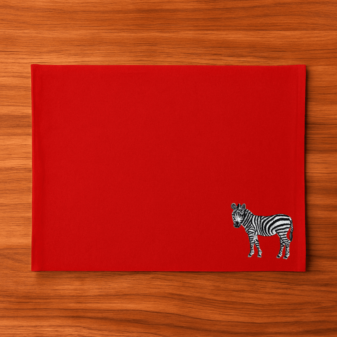 Table Mats - Zebra Embroidery
